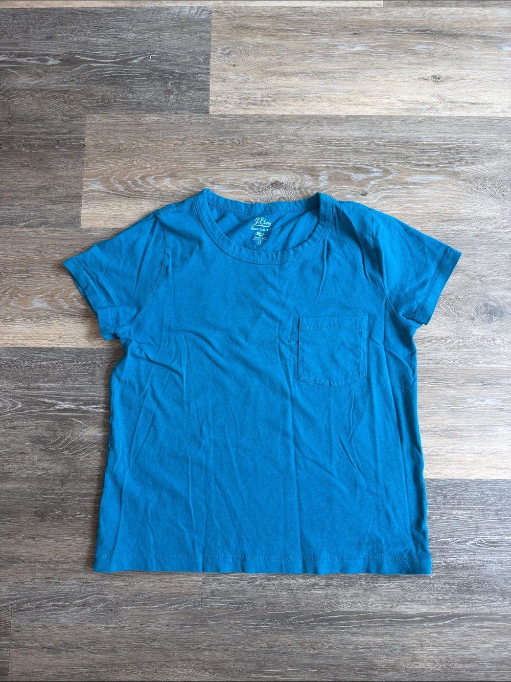 J. Crew Essential Cotton Tee in Vibrant Teal